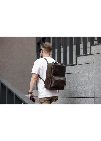 Міський рюкзак Salvador із вінтажної шкіри коричневий Sharky Friends Сальвадор (351505480)