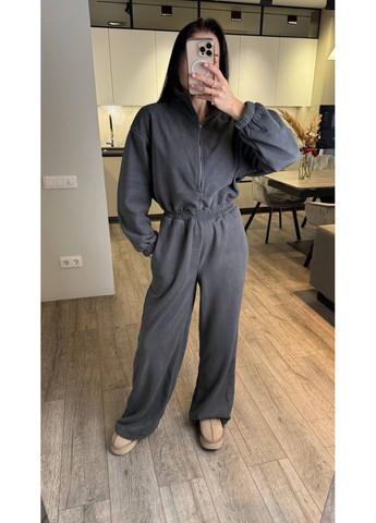 Женский флисовый комбинезон Osoblyva комбинезон-брюки графитовый