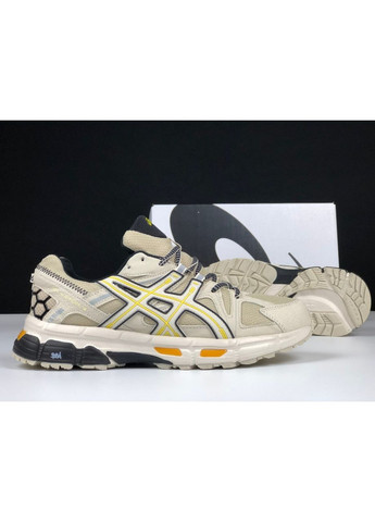 Бежевые с желтым зима-термо женские кроссовки No Brand бежевые зима (313611348)