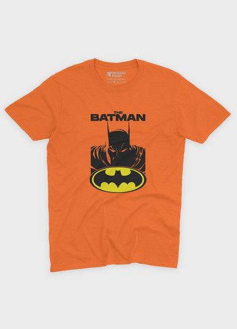 Оранжевая демисезонная футболка для девочки с принтом супергероя - бэтмен (ts001-1-ora-006-003-019-g) Modno