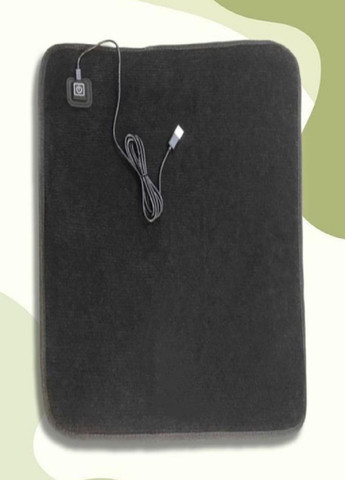 Електричний килимок з підігрівом від USB Повербанка електрокилимок на крісло, для ніг, тварин 45х45см VTech (305836652)