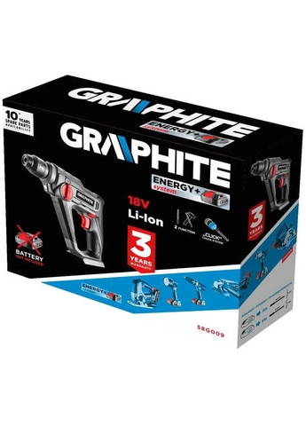 Перфоратор акумуляторний без АКБ та ЗП (58G009) Graphite (360411968)