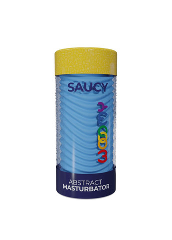 Мастурбатор Saucy Abstract Masturbator, наскрізний, двосторонній Wooomy (369947665)