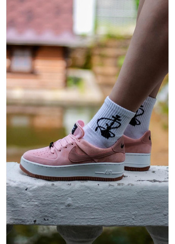 КРОССОВКИ ЖЕНСКИЕ NIKE AIR FORCE 1 SAGE PINK WHITE 1 НАЙК АИР ФОРС 1 ПРЕМИУМ No Brand розовые демисезоны (369389468)