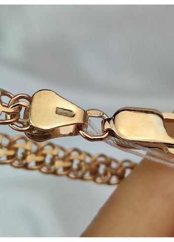 Браслет женский серебряный в позолоте плетения Бисмарк 5 мм No Brand (364221272)