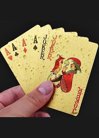 Карти гральні пластикові водонепроникні (Покер, Блекджек, Дурак) колода 55 шт. No Brand (314455227)