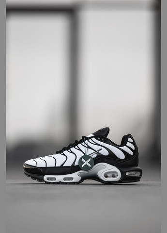 Чорно-білі Осінні кросівки чоловічі і жіночі nike air max tn plus black white | найк аір макс тн плюс чорно-білі No Brand