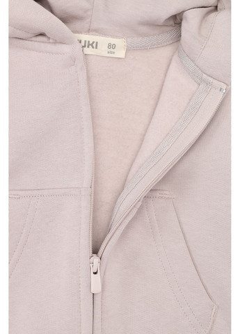 Толстовка на молнии для девочки цвет бежевый ЦБ-00279655 Yuki (362003625)