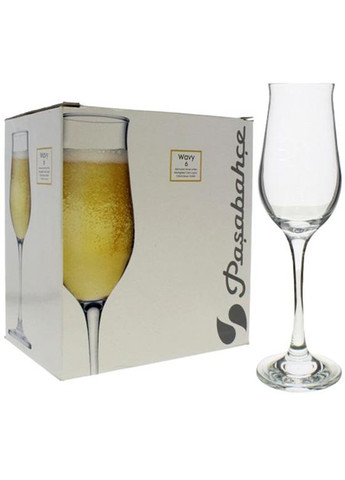 Набір фужерів для шампанського 6 штук 190мл скляні бокали для вина Pasabahce (368979238)