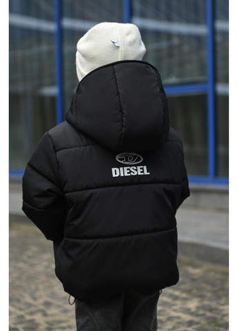 Чорна зимня універсальна дитяча тепла куртка No Brand