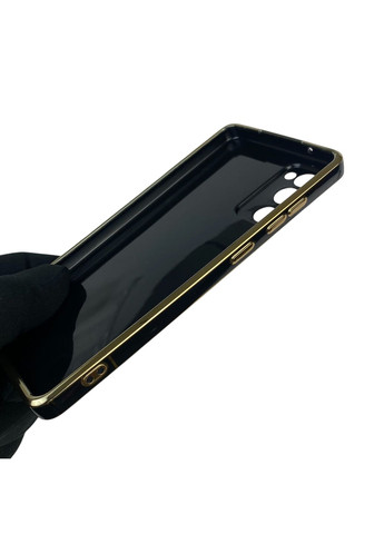 Чехол для Galaxy S20 FE SM-G780G с кольцом-подставкой с золотой окантовкой на самсунг с20 фе черный gs1 Samsung (366231922)