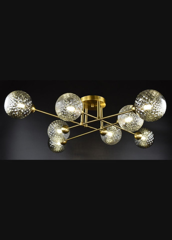 Люстра потолочная на 8 лампочек 26818 Латунь 20х90х90 см. Sunnysky (364498090)