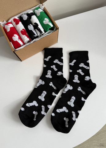 Комбіновані набір з 5 бавовняних шкарпеток чоловічих колекції «перці» VIDCHUY написи (372053217)