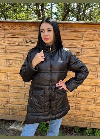 Черная демисезонная женская черная демисезонная куртка на осень турция No Brand спортшик