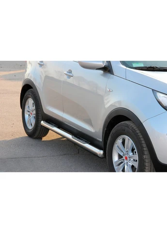 Боковые трубы (2 шт., нержавейка) для Kia 2010-2015 гг CAN Sportage (389043799)