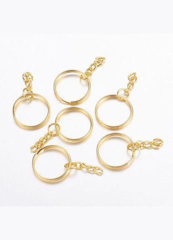 Кольца с цепочкой Основы для ключей и брелков Золотистые 49 мм Finding (328943009)