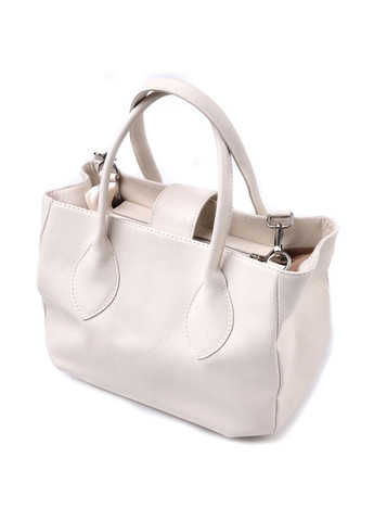 Ділова жіноча сумка з двома ручками з натуральної шкіри 22830 Бежева Shvigel (305768372)