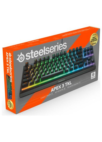 Клавиатура (SS64817) SteelSeries apex 3 tkl usb ua black (278404252)