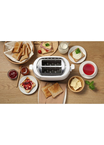 Тостер T850WE, 850Вт, функц. размораживание, автоотключение, пластик/металл, Gorenje (364275201)