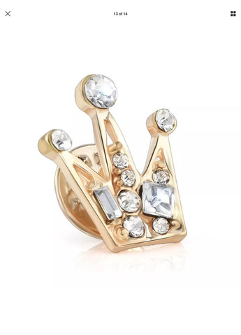 Брошь Золотая Корона, стильная с камнями, унисекс. Corona (366219631)