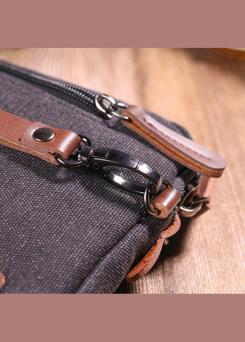 Удобная мужская текстильная барсетка 21258 Черная Vintage (331913195)