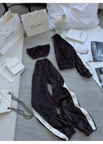 Жіночий плюшевий спортивний костюм-трійка No Brand Р4939-771/1 (363839526)