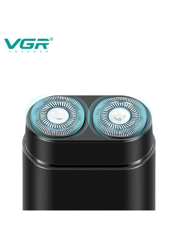 Електробритва роторна компактна для сухого гоління з USB зарядкою та плаваючими головками VGR (372460070)