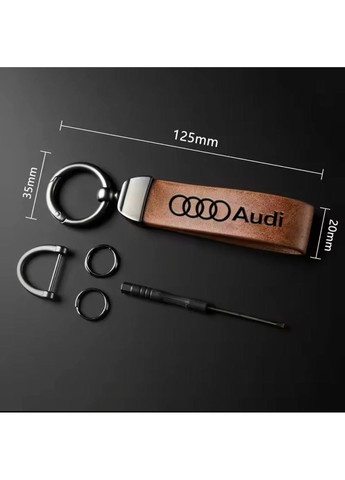 Брелок на ключ для Audi кожаный No Brand (360899164)