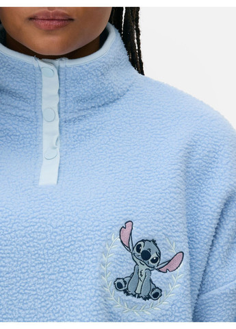 Блакитний світшот фліс,блакитний з принтом, Primark (369625802)