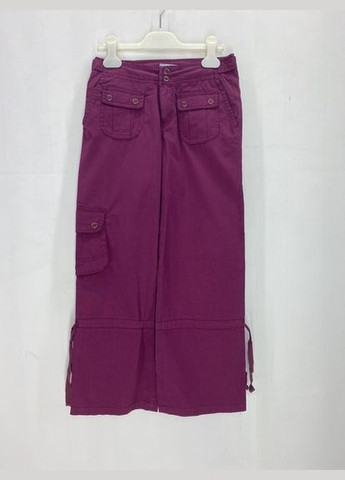 Пурпурные повседневный летние прямые брюки No Brand