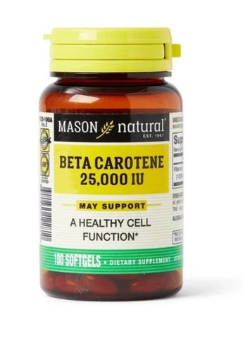 Beta Carotene 25,000 IU 100 Caps Mason Natural (288050730)