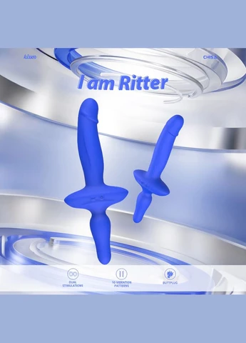 Двойной вибратор с анальным стоппером Kissen Ritter Chisa (347314085)