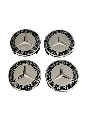 Ковпачки - заглушки в диски Mercedes 75\70мм чорні No Brand (362639793)