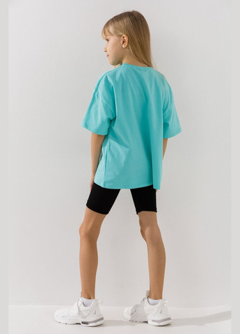 Мятная летняя футболка с принтом для девочки 16568 116 см мятный shop (2000990924421) Baby Show