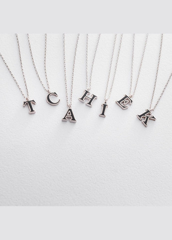 Серебряное колье с буквой Р 18972ч 45 Oniks (264023496)