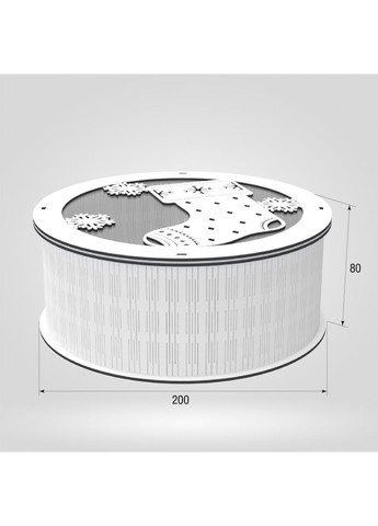 Подарункова коробка d200 h80 Ekostar (368307242)