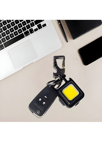 Універсальний акумуляторний мінLED ліхтар з карабіном - надійний металевий брелок стильний і надяскравий помічник. No Brand Perfect (369176367)