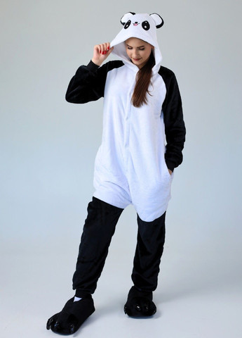 Кігурумі Панда біле плюшеве для жінок з капюшоном і кишенями Lalapka (362490066)