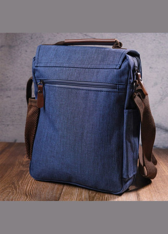 Сумка чоловіча через плече із текстилю 21264 Синя Vintage (302009042)