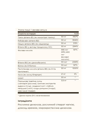 Комплекс витаминов группы B, «50», 250 растительных капсул Solgar (351370709)