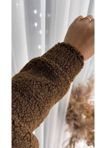 Темно-коричневе демісезонне Сорочка-пальто тепла щільний барашек Тедді,Туреччина,на ґудзиках Україна