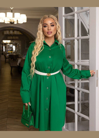 Зеленое женское платье свободного кроя цвет зеленый р.48/50 450348 New Trend