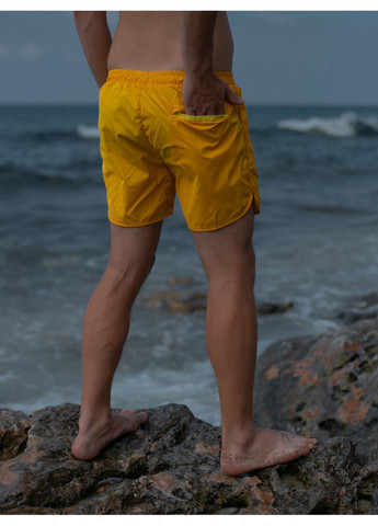 Мужские желтые пляжные плавательные мужские шорты с хорошей посадкой, легкие пляжные быстросохнущие для отдыха Intruder