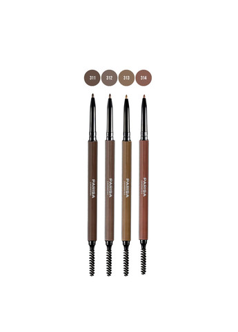 Карандаш для бровей Micro brow pencil водостойкий № 312 Коричневый медиум Parisa Cosmetics (367988415)