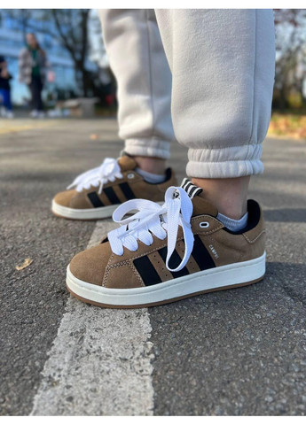 КРОСІВКИ ЖІНОЧІ ADIDAS CAMPUS 00S BROWN WHITE АДІДАС КАМПУС No Brand білі демісезони (368861990)