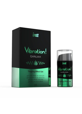 Жидкий вибратор Vibration Ganjah (15 мл), густой возбуждающий гель, необычный вкус, действует до 30 минут Intt (291876344)