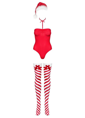 Боди Kissmas teddy red L/XL Obsessive (311314222)