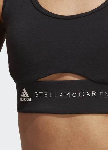 Чорний спортивний бра by stella mccartney truestrength medium-support adidas