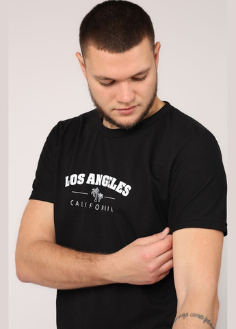 Черная футболка с коротким рукавом мужская цвет черный cb-00273170 Yuki