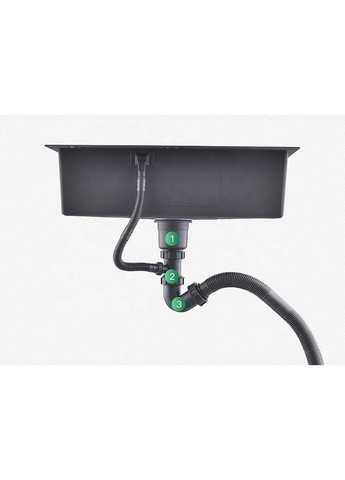 Мийка для кухні чорна накладна декорована з PVD покриттям Nett NBS-5747 (362495155)